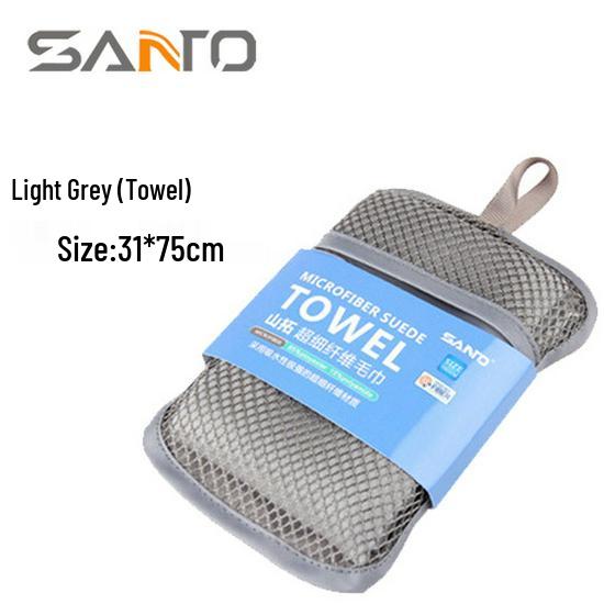 

SANTO Quick-Dry Sports Towel for Travel, Swimming, and Business 31x75 cm светло-серый