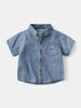 Boys' Handsome Summer 2026 Denim Short-Sleeved Shirt