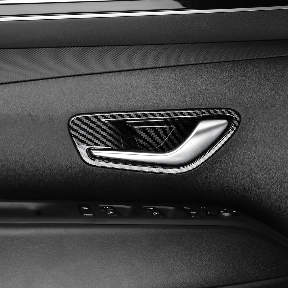 For Hyundai Tucson NX4 2026-2026 Car Tuning Carbon Fiber Inner Door Bowl Handle Frame Cover Interior Accessories