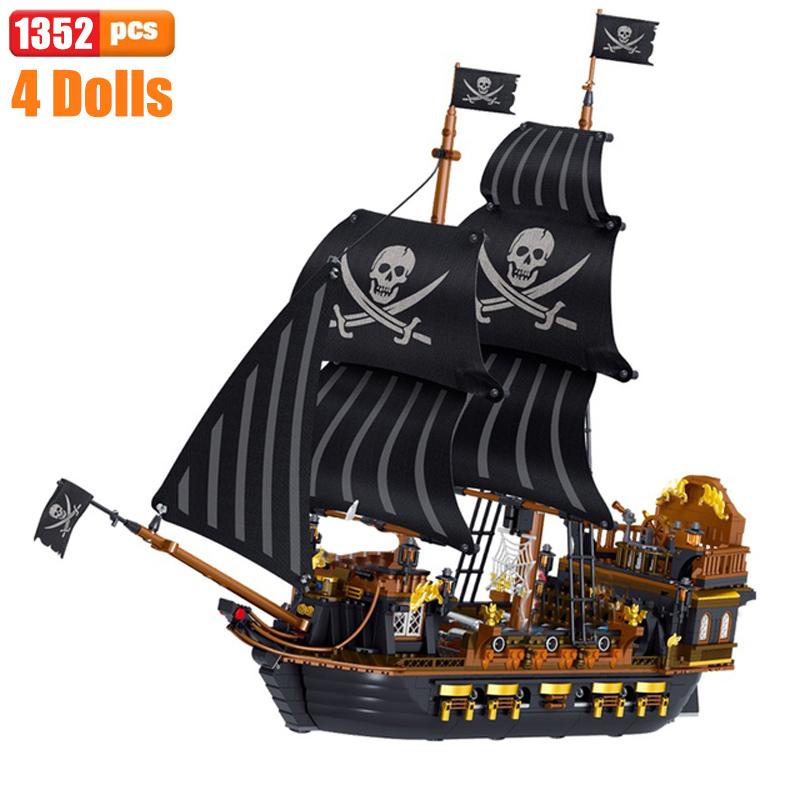 Enlighten Building Block Pirates And Royal Guards Battle Castle 366pcs Educational Bricks Toy For Boy Christamas Gift 310