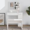 Vidaxl Dressing Table With Mirror, White, High Gloss, 86.5X35X136 Cm