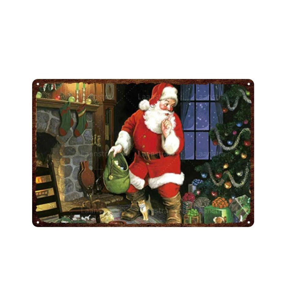 Metal Sign Halloween Cats Pumpkins Wall Decor 20x30 Cm