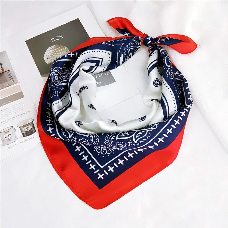 Fashion Decoration Scarf Hairband Tie Hair 70 Small Square Scarf Silk Scarf Women'S Spring And Autumn Versatile Small Scarf Professional Scarf