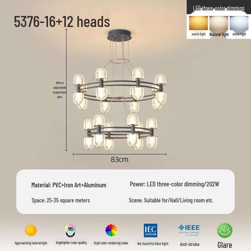 High-End Italian Nordic Designer Chandelier for Living Room, Hallway, Bar, Restaurant, or Bedroom Lighting