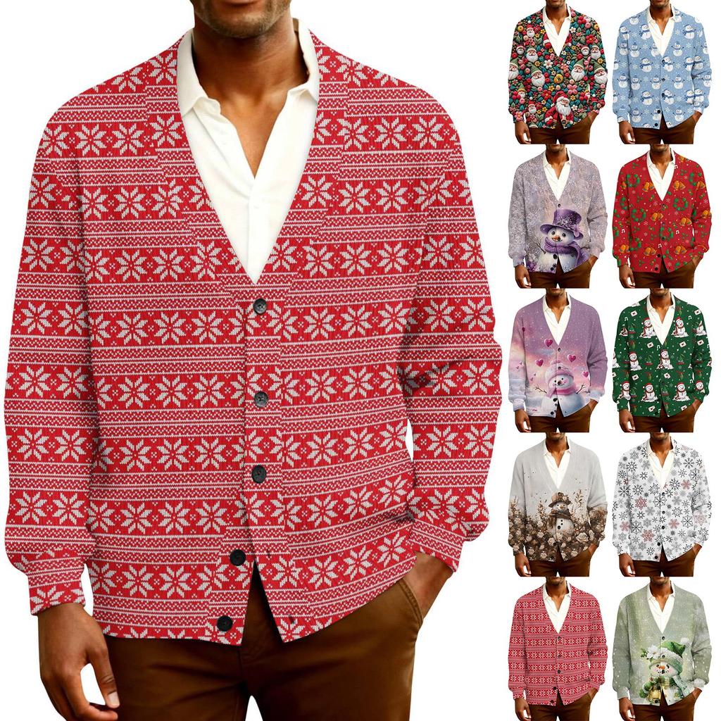 Men's Ribbed Knit Long-Sleeve Cardigan