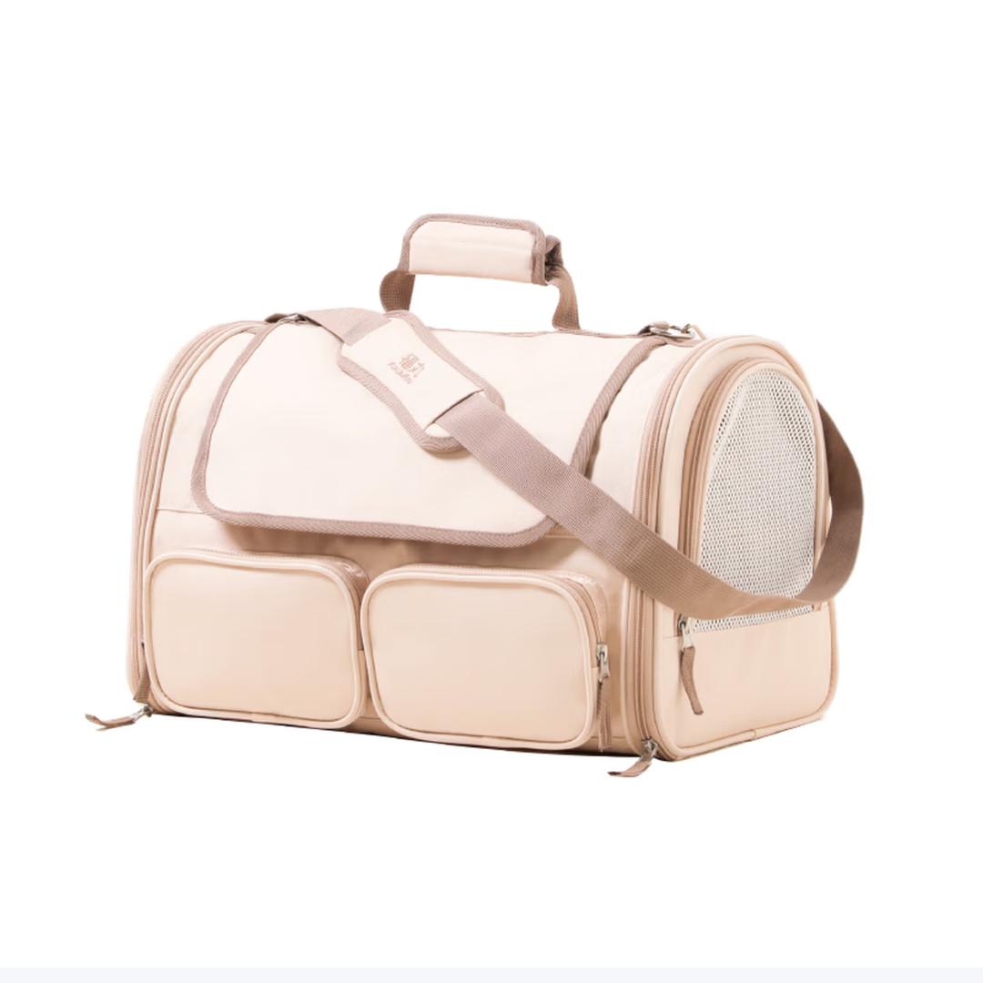 Fukumaru Pink Cat Carrier Portable Bag, Airline-Size Large Pet Space Capsule Breathable Backpack For Cats And Dogs, Ice Rose For 15Kg Pets