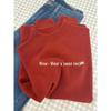 Korean Style Retro Angora Red Turtleneck Knit Top - Women's Autumn/Winter Slimming Sweater, 2026 Collection