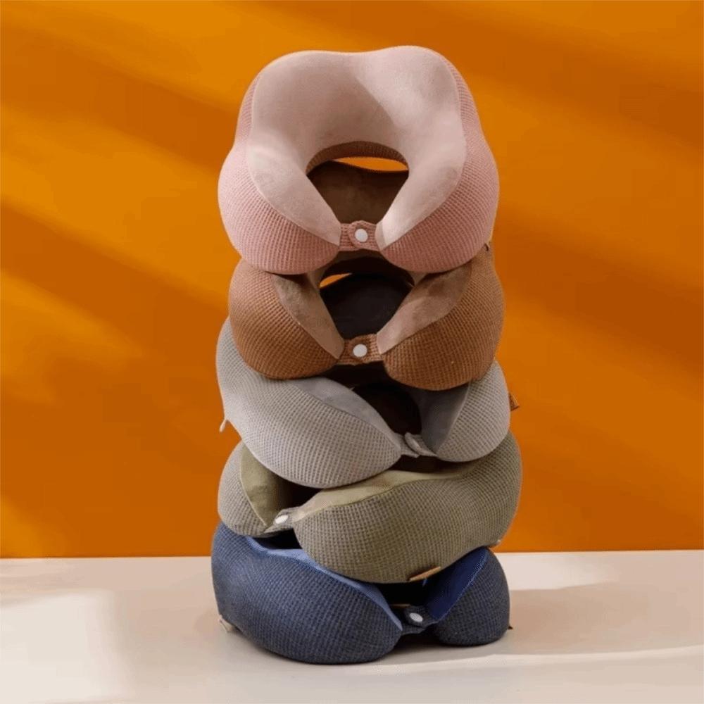 Slow Rebound U-shaped Pillow Soft Neck Support Durable Travel Pillow  Car