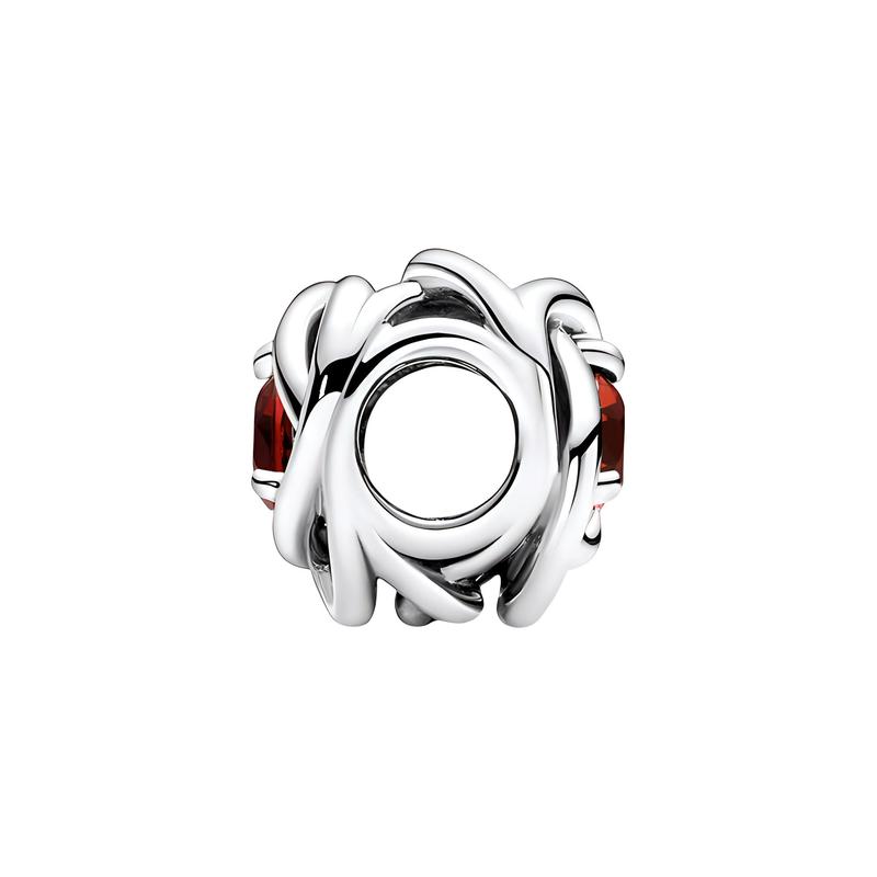 Pandora MOMENTS Red Eternal Loop Charm 925 Silver Jewelry Accessories Women's 790065C06