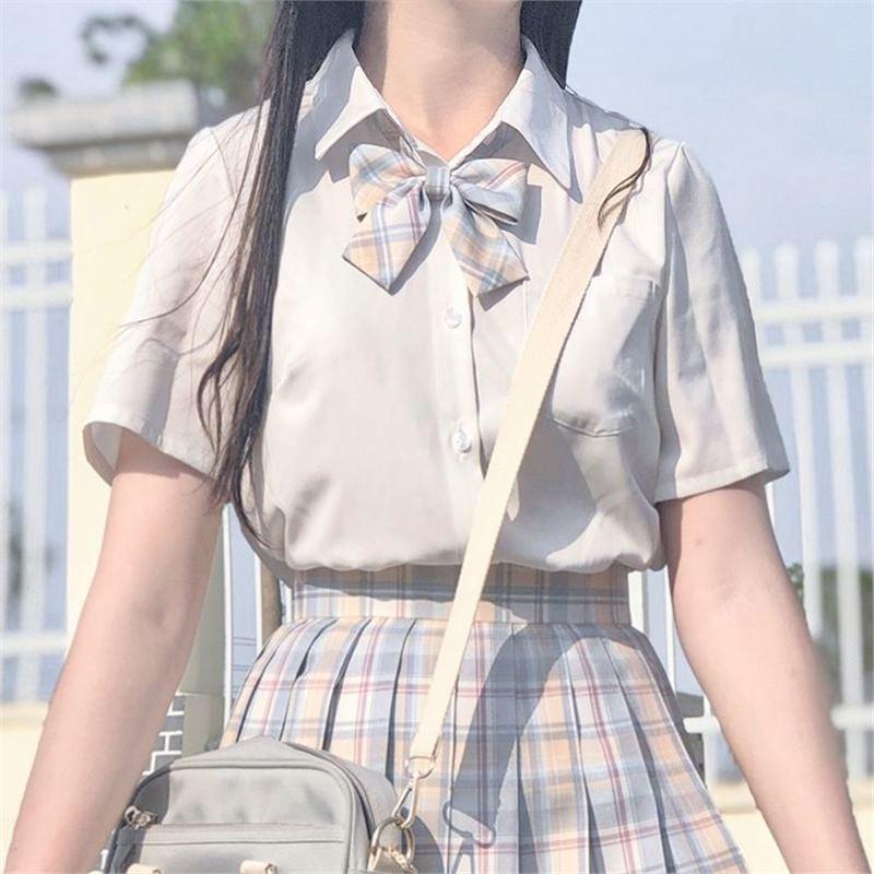 

Genuine JK Women s White Shirt - Cabbage Style, Short & Long Sleeve, Pointed Collar, Loose Fit 2XL