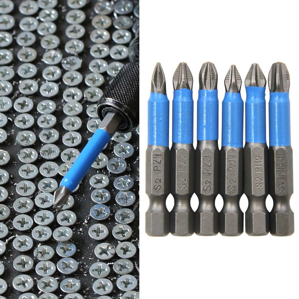 12pc S2 Steel Anti Slip Screwdriver Head Cross Electric Screwdriver Tool Set PH1/PH2/PH3/PZ1/PZ2/PZ3