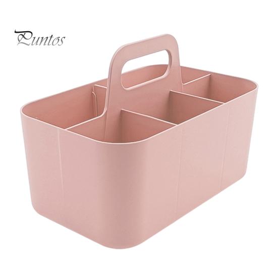 Stackable Desk Organizer Storage Box with Handle Large Capacity Multiple Compartments Pencil Holder Caddy Organizer