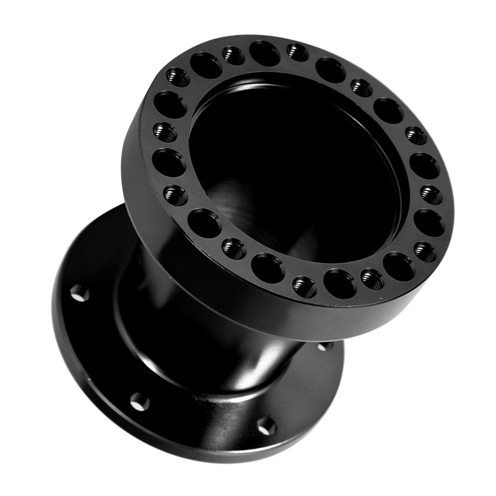 

3-дюймовая универсальная автомобильная ступица рулевого колеса алюминиевая проставка комплект адаптеров ступицы рулевого колеса (черный) чёрный
