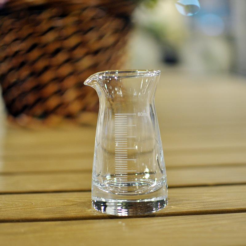 6pcs Set 80ml Wine Dispenser Whiskey Foreign Wine Cups Household Measuring Jug Glass Wine Pot with Scale Transparent Drinkware