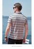 [Old Money Style Stripe] Summer New Mulberry Silk Cotton Blended Light Luxury Men's Polo Shirt