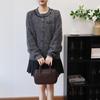 Knitted cardigan autumn and winter new loose sequined bow sweater jacket women