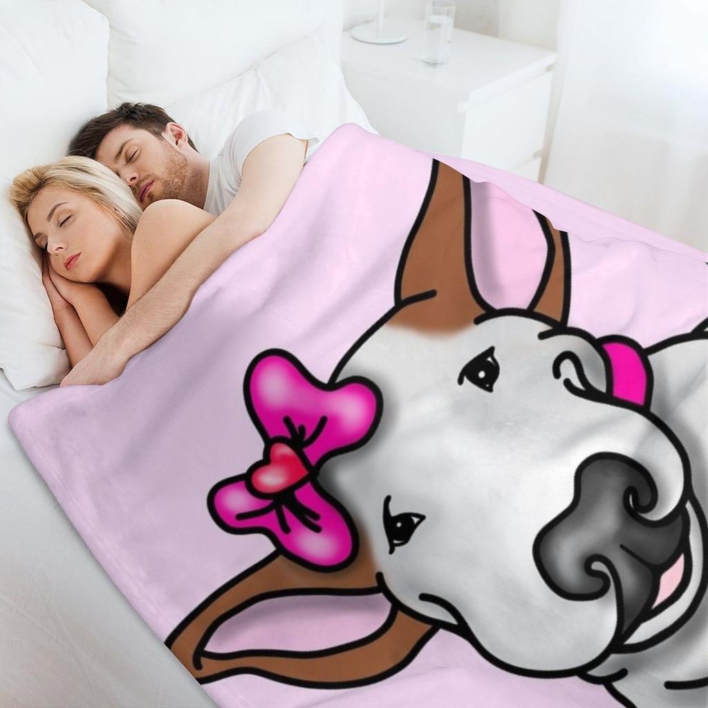 Bow Bullterrier Throw Blanket funny gift Luxury Thicken for babies heavy to sleep Blankets