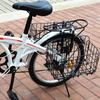 Metal Front Handlebar Bicycles Basket Mountain Bike Folding Hanging Basket with Removable Liner Bag Bike Accessories