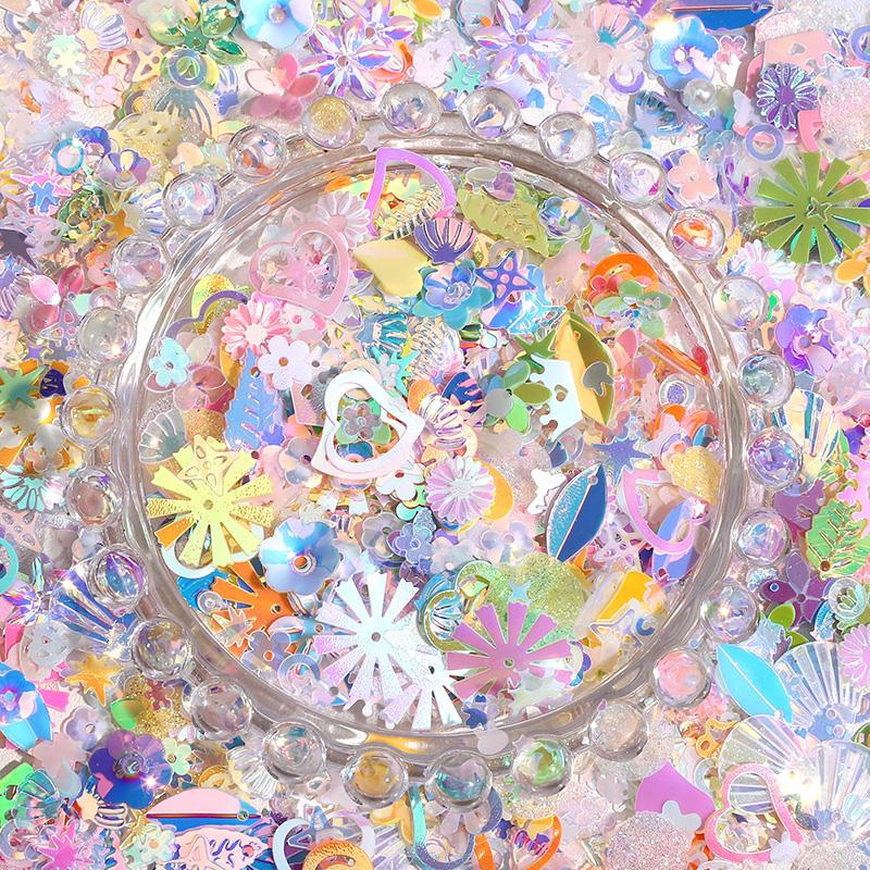 10G Glitter Sequin 1-16mm Pvc Flat Loose Sequins Women DIY Accessory Sewing Wedding Crafts Garment Decoration