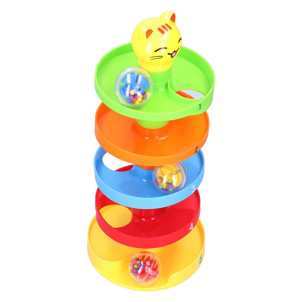 5 Layer Ball Drop Roll Swirling Tower Toy Educational Roll Activity Toy Toddler Ball Ramp ToyRoll