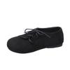 Suede Flat Single Shoes Autumn New Round Toe Deep Mouth Front Lace-Up Soft Sole Non-Slip Wear-Resistant Plus Size Low Top Shoes