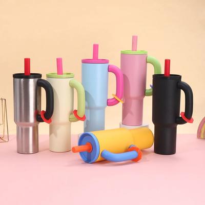 40oz 304 Paslanmaz Çelik Pipetli Yalıtımlı Buz Bardağı Büyük Kapasiteli Termal Kupa Saplı Tumbler Şık Yalıtımlı Kahve Bardağı