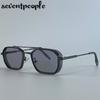 Steampunk Vintage Square Sunglasses Women  Luxury Brand Trendy Metal Polygon Double Beam Sun Glasses Outdoor Shades UV400
