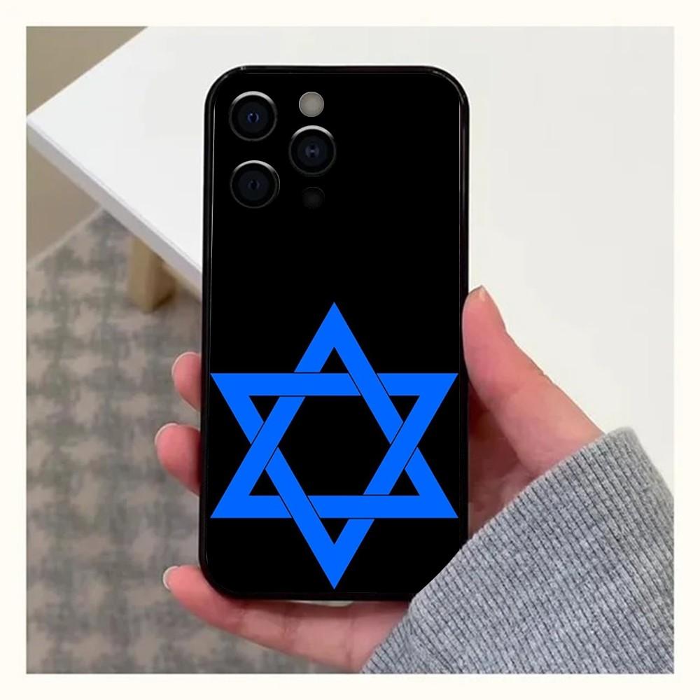 David Jewish Star Symbol Phone Case For Apple iPhone 15,14,13,12,11,Pro,X,XS,Max,XR,Plus,Mini Soft Black Cover