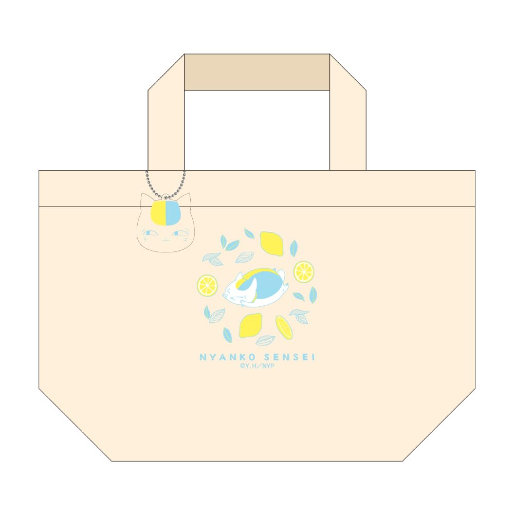 MAW Natsume s Book of Friends Cotton Lunch Tote with Charm 02 Lemon 4198₽