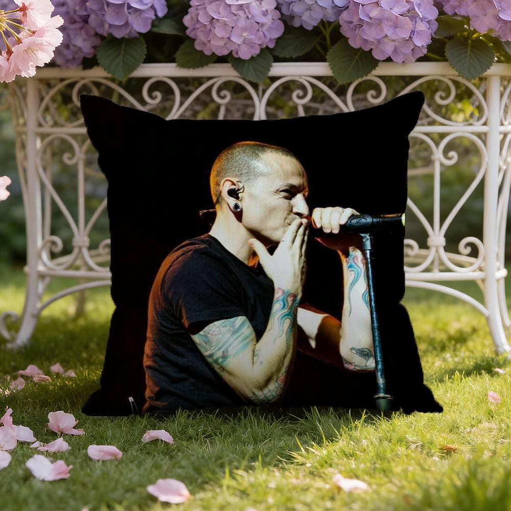 C-Chester B-Bennington Cushion Cover Home & Car Dual-Scene Pillow Cover: Reversible for Premium Comfort
