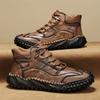 Lässige Outdoor-Kurzstiefel Übergröße Martin-Stiefel Herren Samt-Baumwollschuhe Herren Herbst und Winter Herrenschuhe