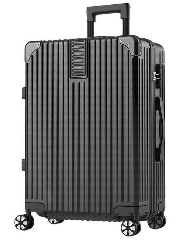 32-Inch Large Capacity Trolley Suitcase with Universal Wheels - Durable Leather Design for Men and Women