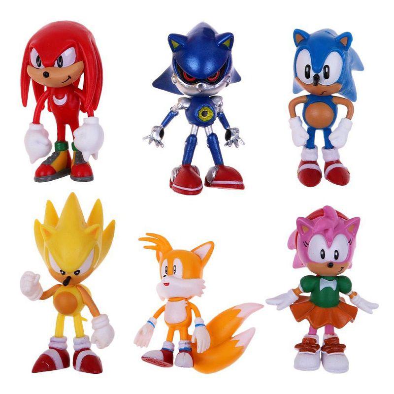 Hochwertiges Niedliches Sonic The Hedgehog Spiel Actionfiguren Spielzeugset für Kinder und Erwachsene