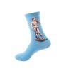 Oil painting medium tube socks European and American adult socks Women's trend stockings Men's autumn and winter cotton socks