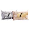 [A1422] - Sequined Velvet Cushion 'Cats' Golden Beige - 50x30 Cm