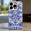 Blue and White Porcelain Funda  Hard Phone Case for IPhone 16 15 14 13 12 11 Pro Max Plus16E X XR XS Max Shockproof Full Cover