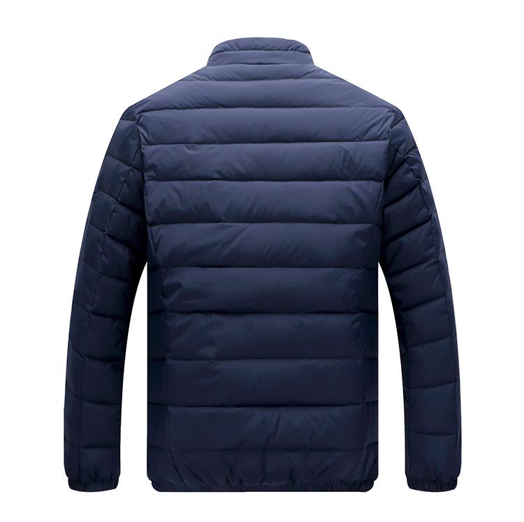 Pánská lehká krátká péřová bunda pro střední věk a starší - Hrubá, hřejivá, ležérní zimní bunda