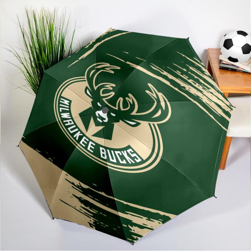 Bucks Team Logo Umbrella 8-Frame for Travel, Camping, Casual Lightweight Portable Umbrella, Essential for Every Family Holidays Gift