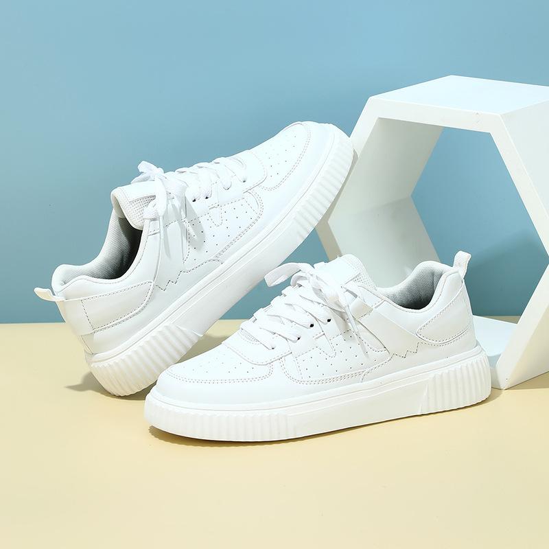 Women's Board Shoes Low-top Casual Sneakers Men PU Leather Running Walking Sports Shoes Classic Fitness Platform Shoes