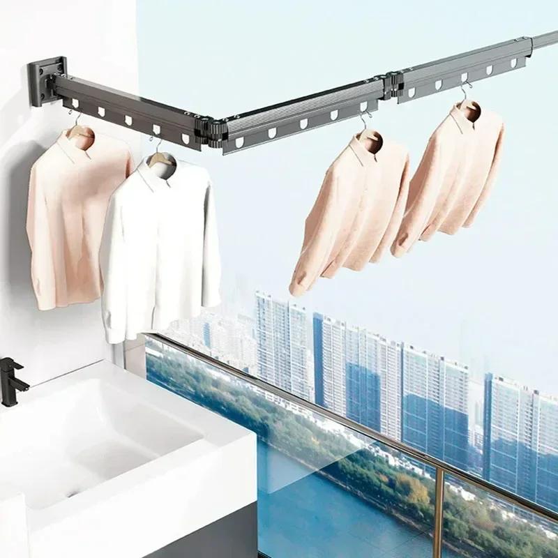 Retractable Clothes Drying Rack,Space-Saver,Collapsible Drying Racks for Laundry Room,Wall Mounted Clothes Hanger Rack
