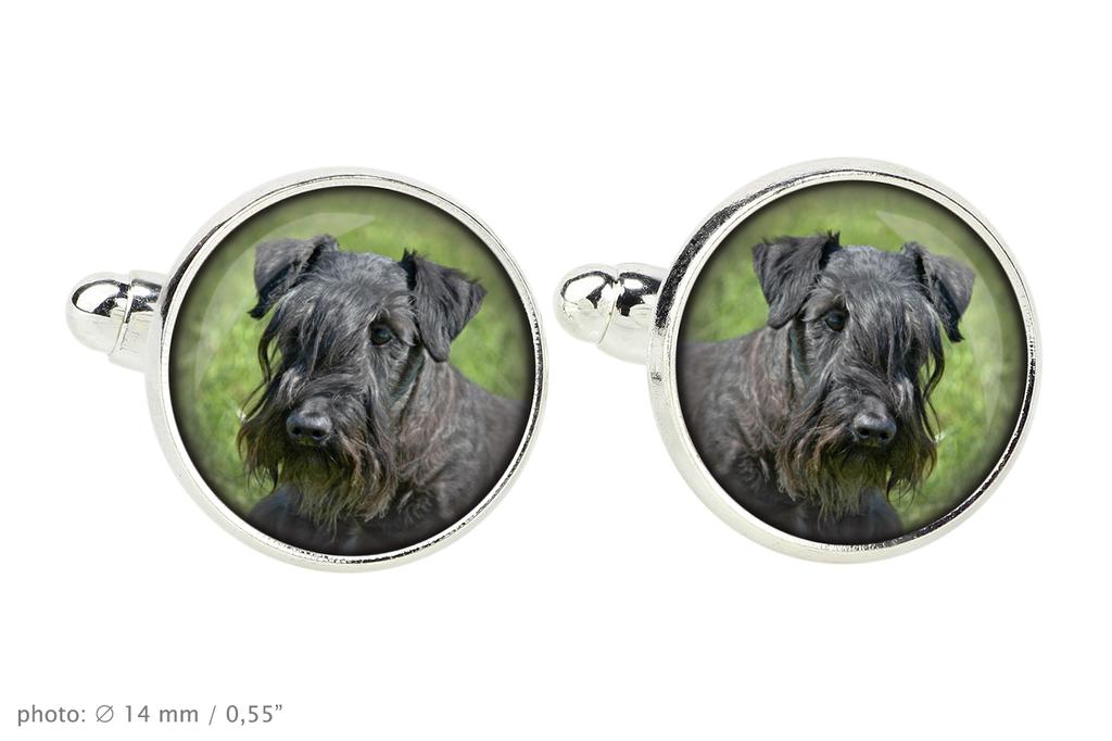 Cesky Terrier, Czech Terrier, Bohemian Terrier - cufflinks and tie with your photo, a suit decoration, men's jewelry from the Art-Dog brand.