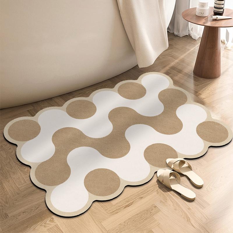 Luxury Diatomite Bathroom Shower Bath Mat Absorbent Foot Mats Non-slip Quick Dry Toilet Rugs Carpet Doormat Washable