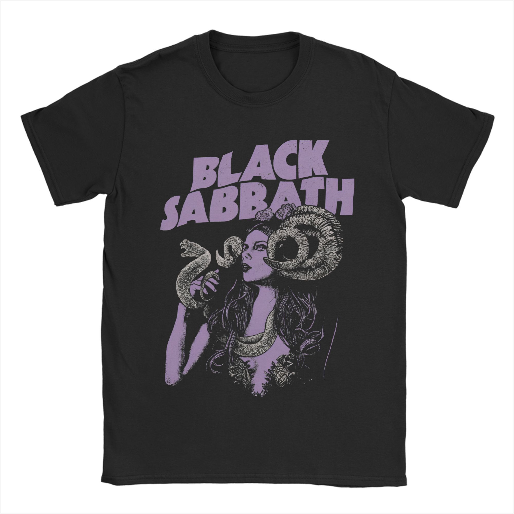 

Футболки Black Sabbath Ozzy Osbourne Мужские Хлопковые Футболки с Круглым Вырезом Тур Back To The Beginning Футболки с Коротким Рукавом Одежда S