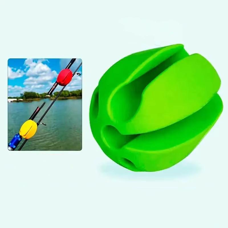 2pcs Fishing Rod Fixed Ball Rods Stopper Mini Protection Anti-Collision Balls Retractor Holder Fishing Ball Stopper Silicone Tackle