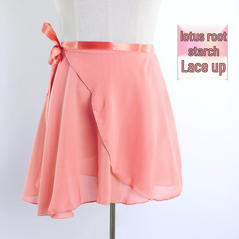 Chiffon-Netzstoff Ballett-Tanzrock für Erwachsene - Mittellang, Großer Schwung, Zum Binden, Einteilig