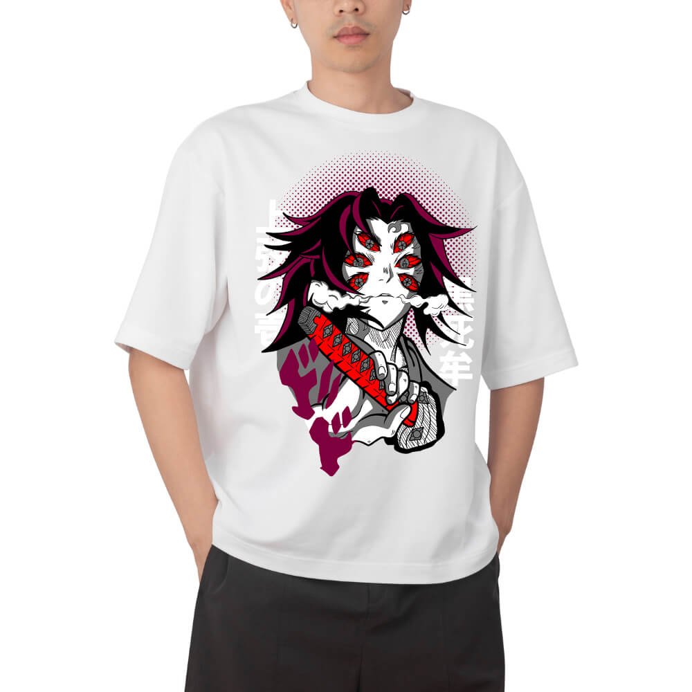 Demon Slayer Tanjiro Kamado Hinokami Kagura with Japanese Text Anime Print T Shirt Men 2026 Summer Casual Streetwear