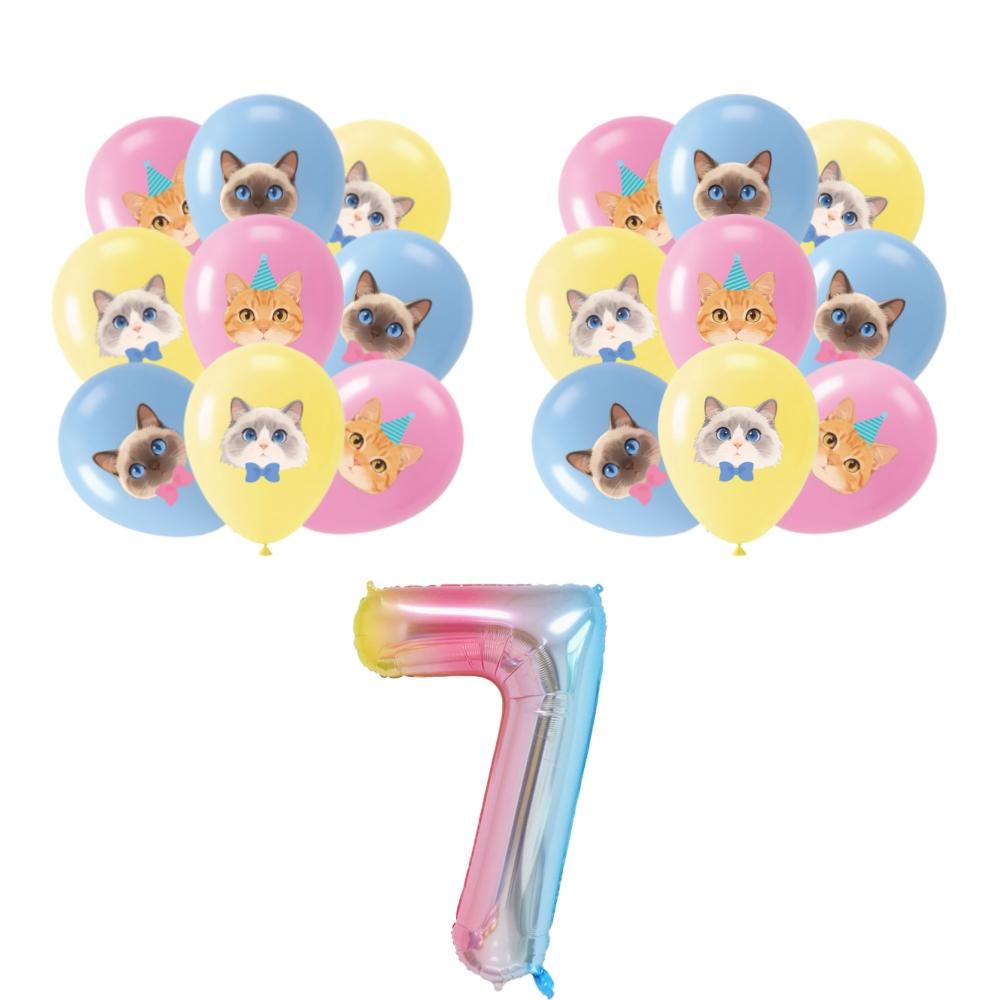 Pet Cat Theme Birthday Party Favors Plates Cup Napkin Banner Cake Topper For Kids Gift Baby Shower Photo Props Party Supplies