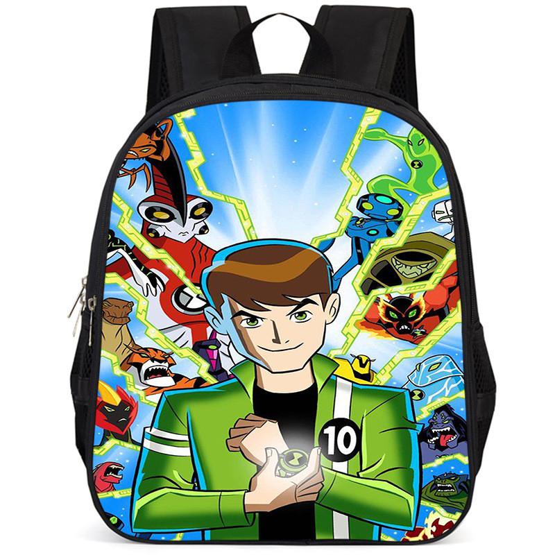Ben10 15-inch Large Capacity Lightweight Oxford School Backpack For Kids