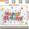 2D Flat Banner 1 Piece Send a Banner Polyester Background Fabric Happy Birthday.PMJ
