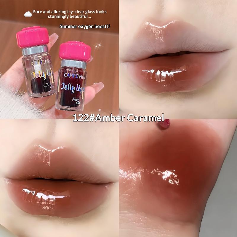Cappuvini Transparent Moisturizing Lip Gloss Oil Pigment Mix Create Lightweight Mirror Water Gloss Glossy Glass Lip Tint Makeup